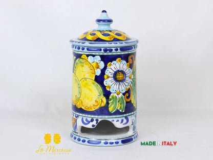 Porta Cialde Ornato in Ceramica di Caltagirone 25cm - Vari Decori