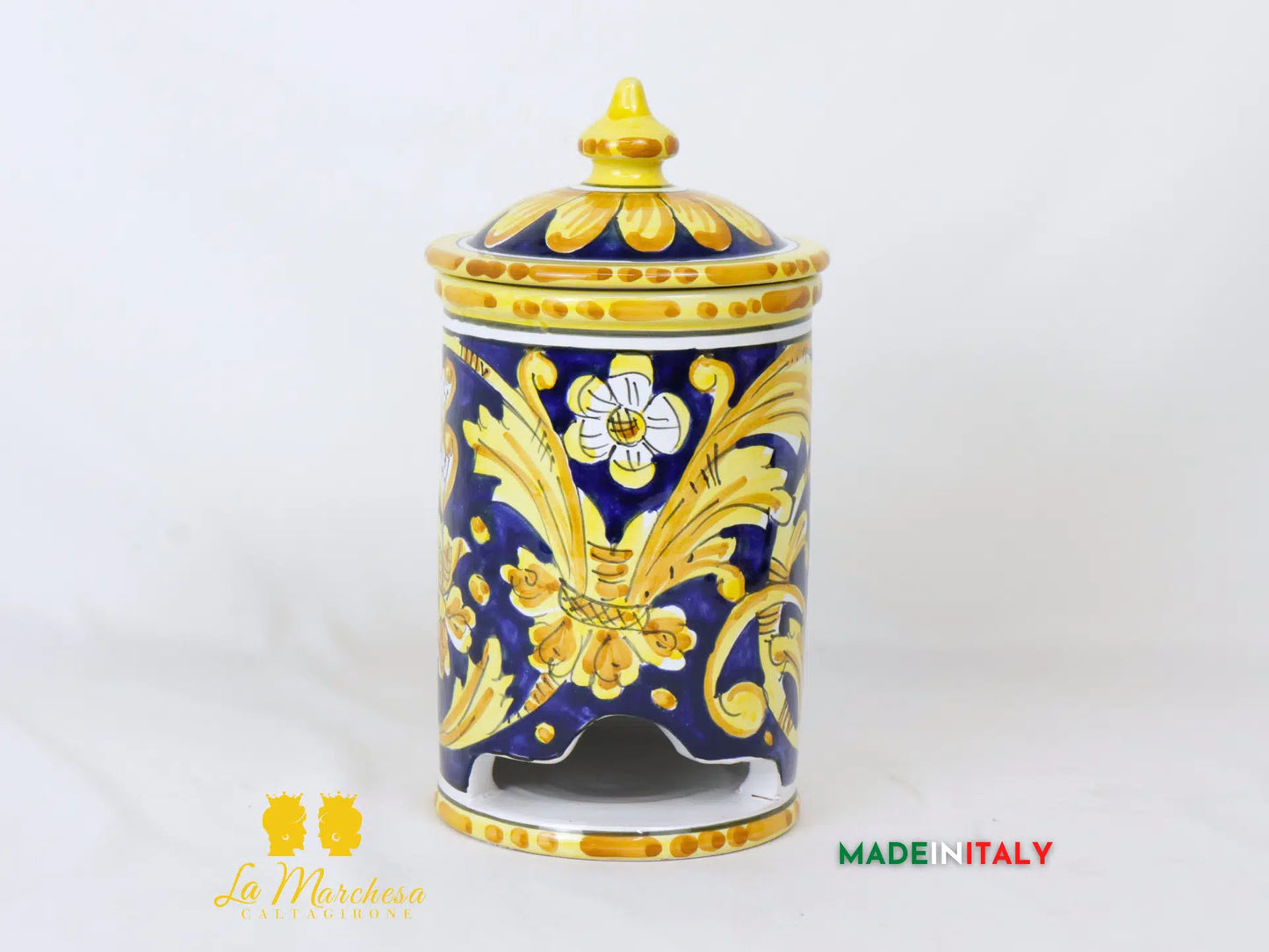 Porta Cialde Ornato in Ceramica di Caltagirone 25cm - Vari Decori