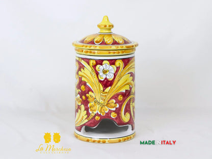 Porta Cialde Ornato in Ceramica di Caltagirone 25cm - Vari Decori