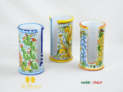 Porta Bicchieri in Ceramica di Caltagirone 20cm