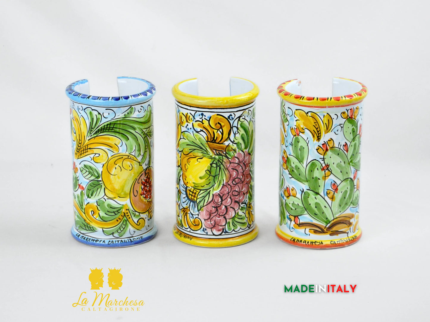 Porta Bicchieri in Ceramica di Caltagirone 20cm