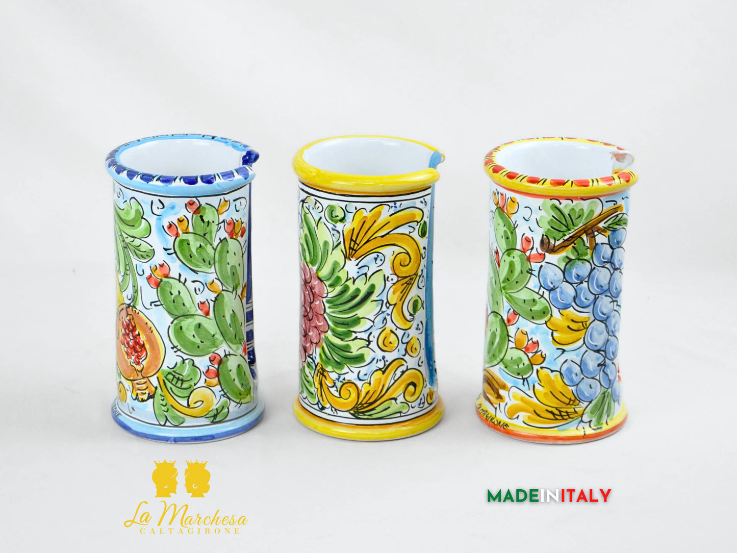 Porta Bicchieri in Ceramica di Caltagirone 20cm