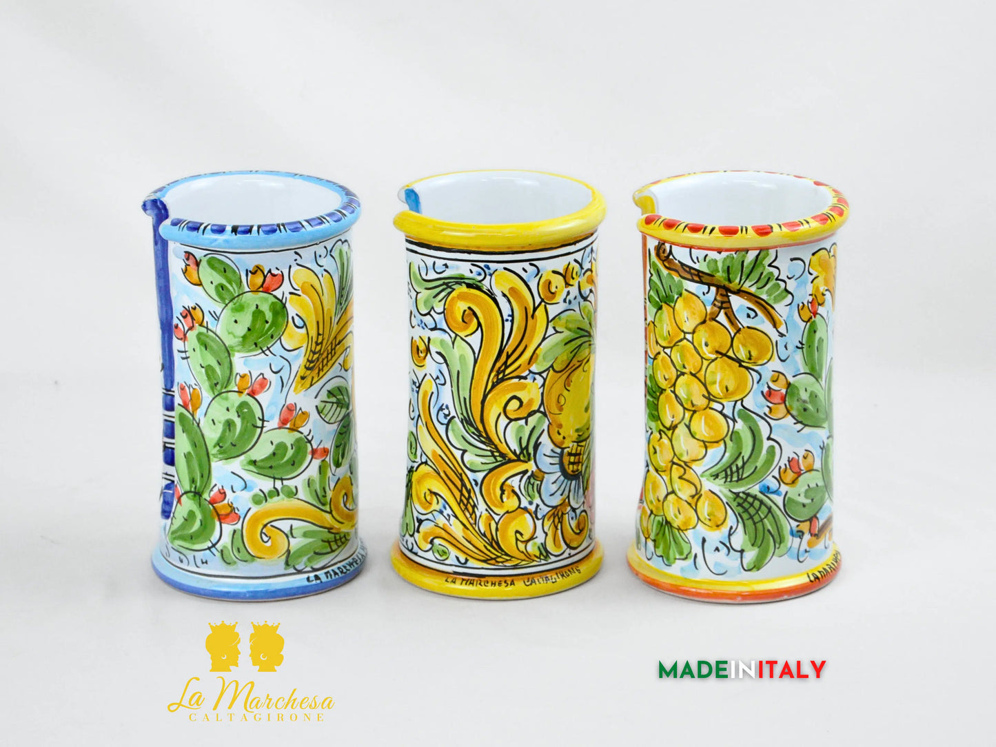 Porta Bicchieri in Ceramica di Caltagirone 20cm