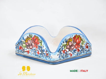 Porta Tovaglioli in Ceramica di Caltagirone 600 blu