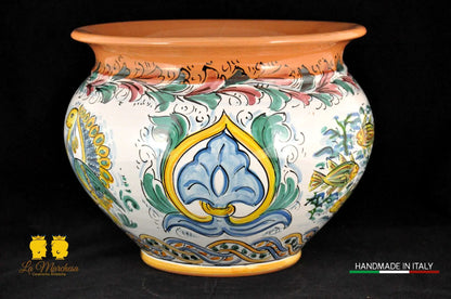 Portavaso Ceramica di Caltagirone Mattonelle stile siciliano 32cm
