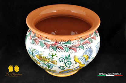 Portavaso Ceramica di Caltagirone Mattonelle stile siciliano 32cm