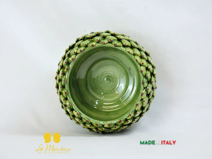 Portavaso Ciotola Carciofo in Ceramica di Caltagirone