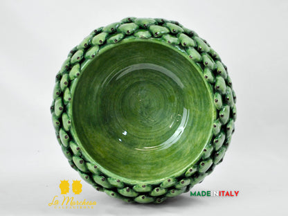 Portavaso Ciotola Carciofo in Ceramica di Caltagirone - Varie Misure