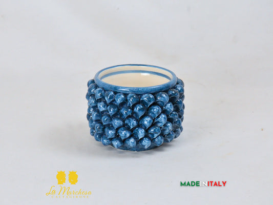 FINE SERIE - Portavaso Pigna in Ceramica di Caltagirone Artigianale Ø15cm - Vari Colori