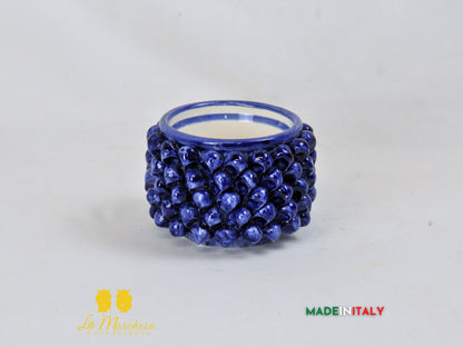 FINE SERIE - Portavaso Pigna in Ceramica di Caltagirone Artigianale Ø15cm - Vari Colori