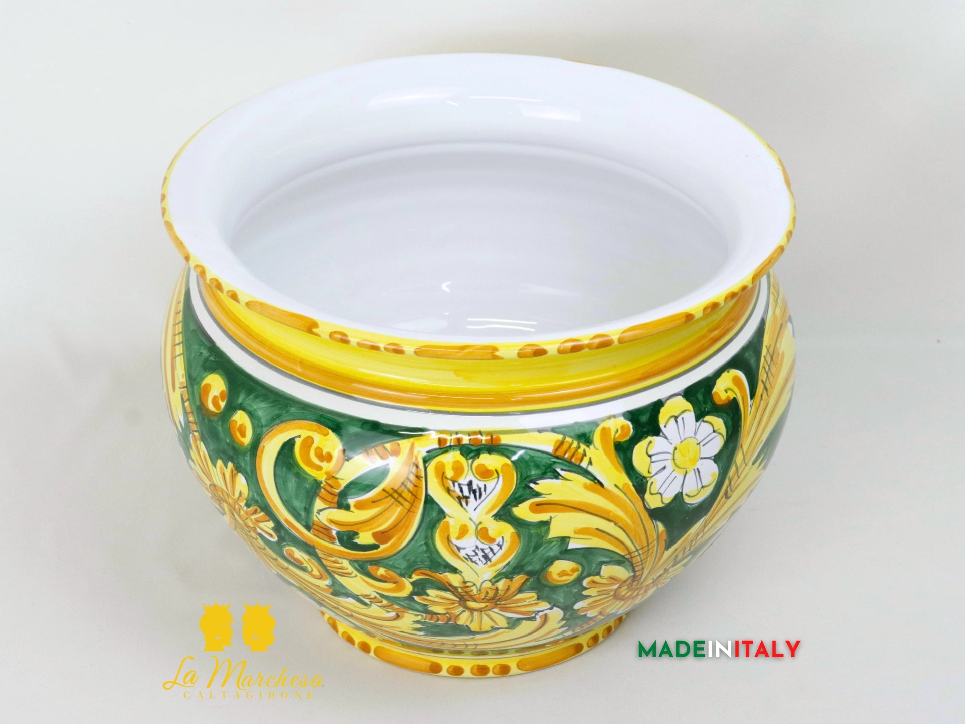 Portavaso in Ceramica di Caltagirone ornato  27cm - Vari Decori