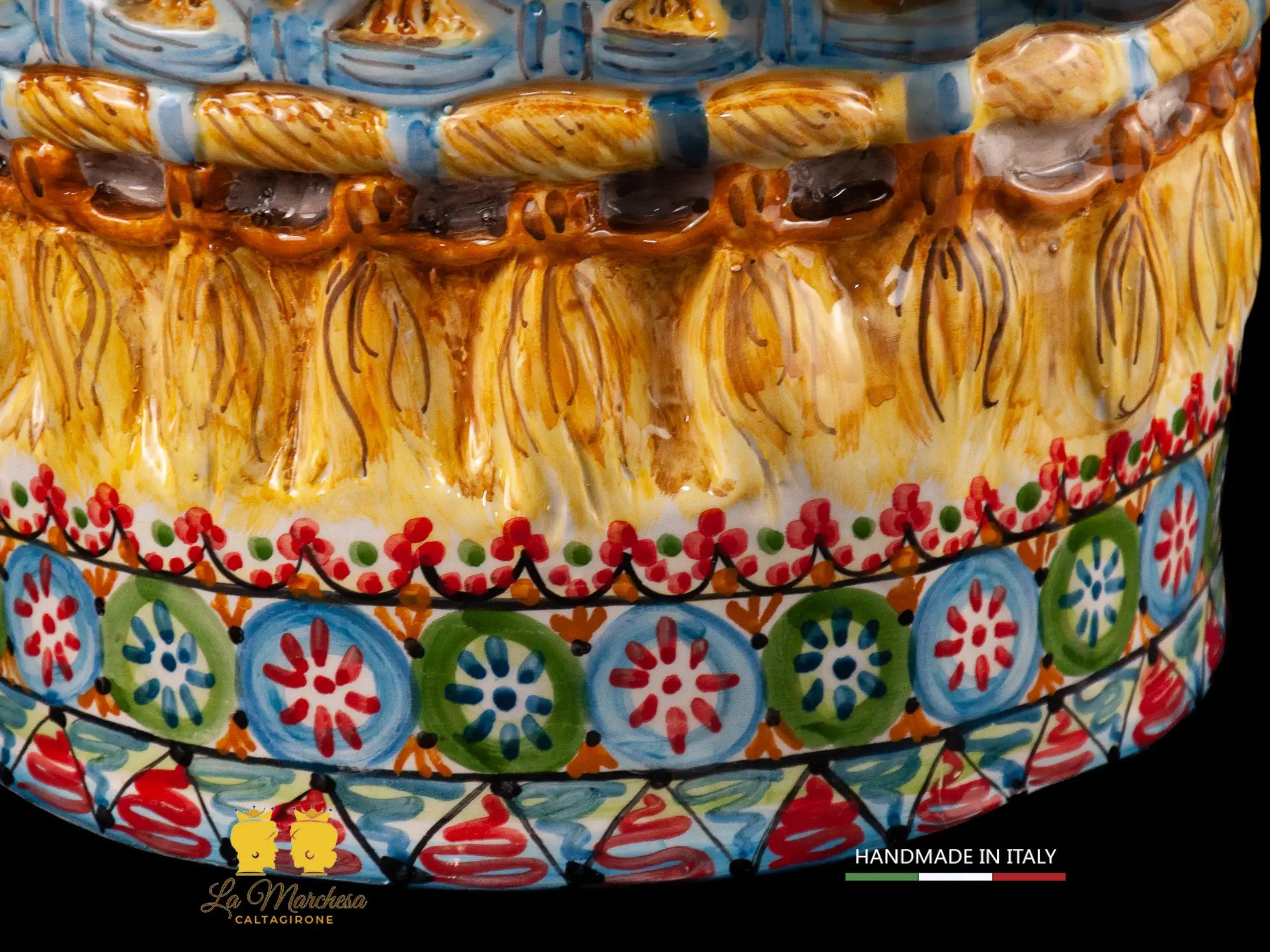 Pouf in Ceramica di Caltagirone design 45cm