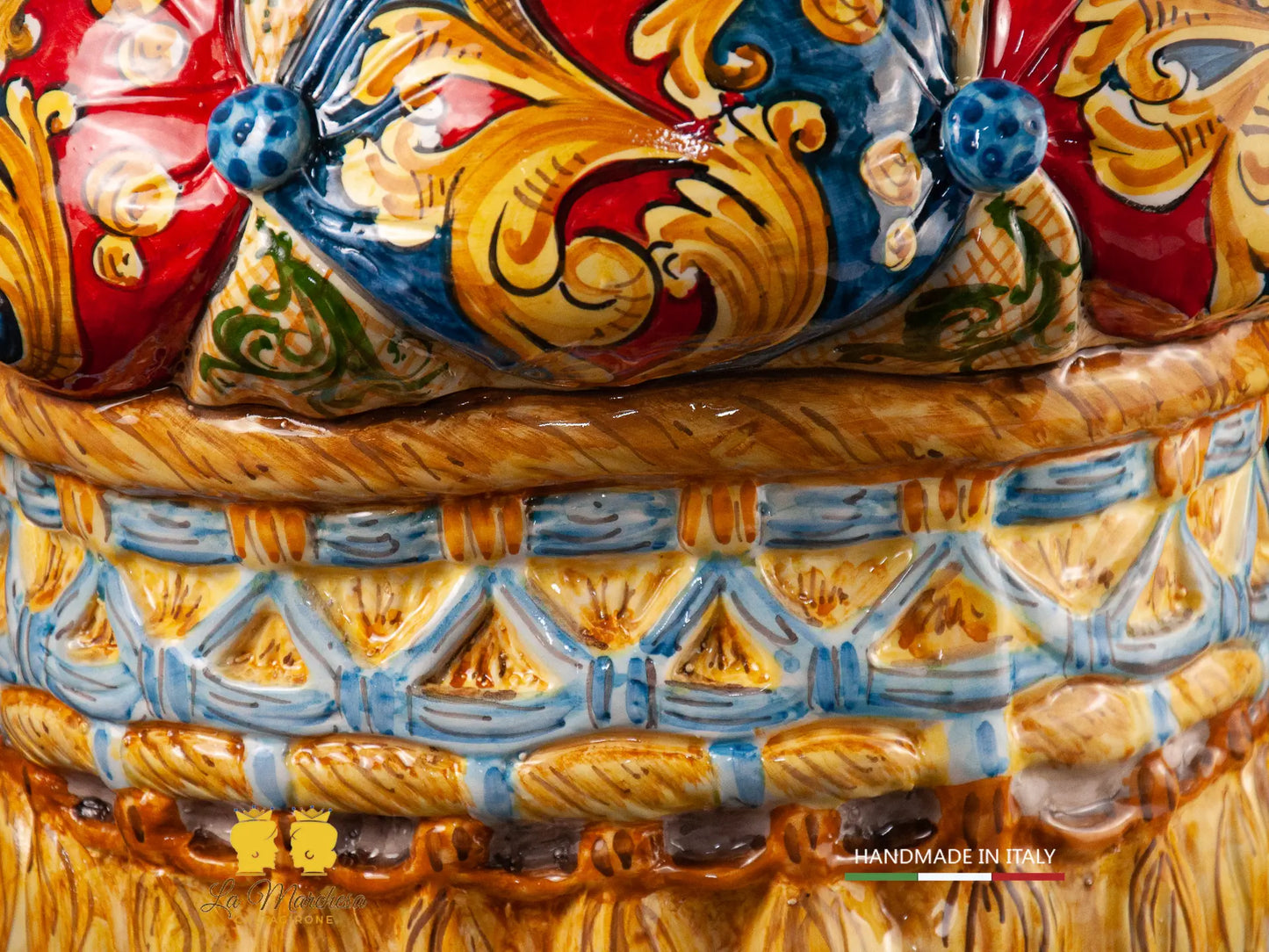 Pouf in Ceramica di Caltagirone design 45cm