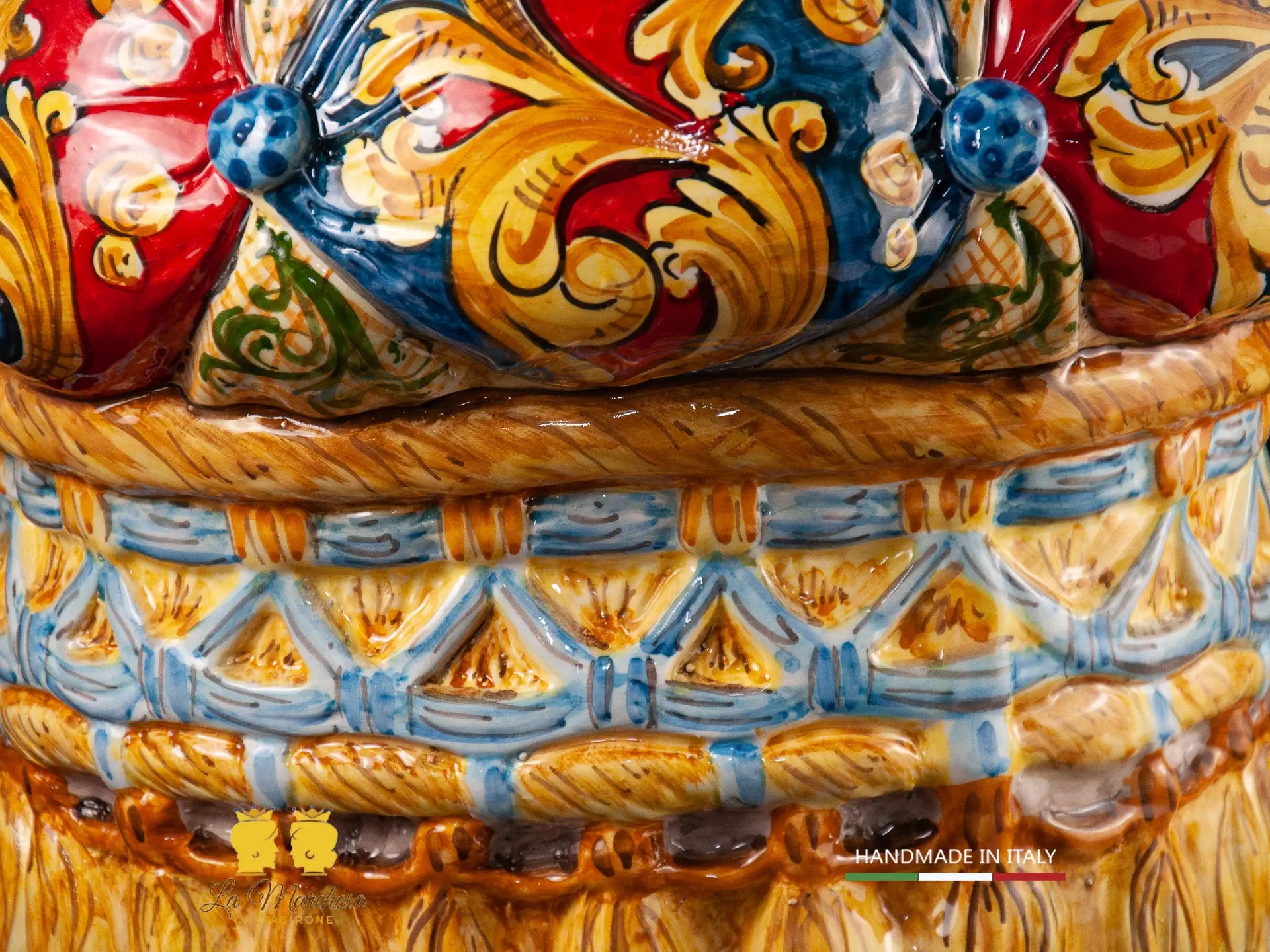 Pouf in Ceramica di Caltagirone design 45cm