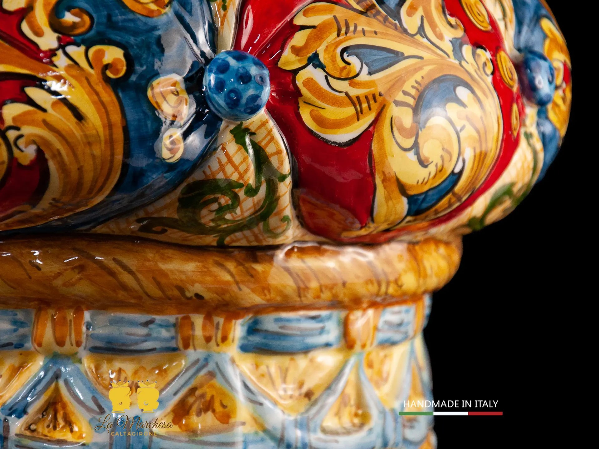 Pouf in Ceramica di Caltagirone design 45cm