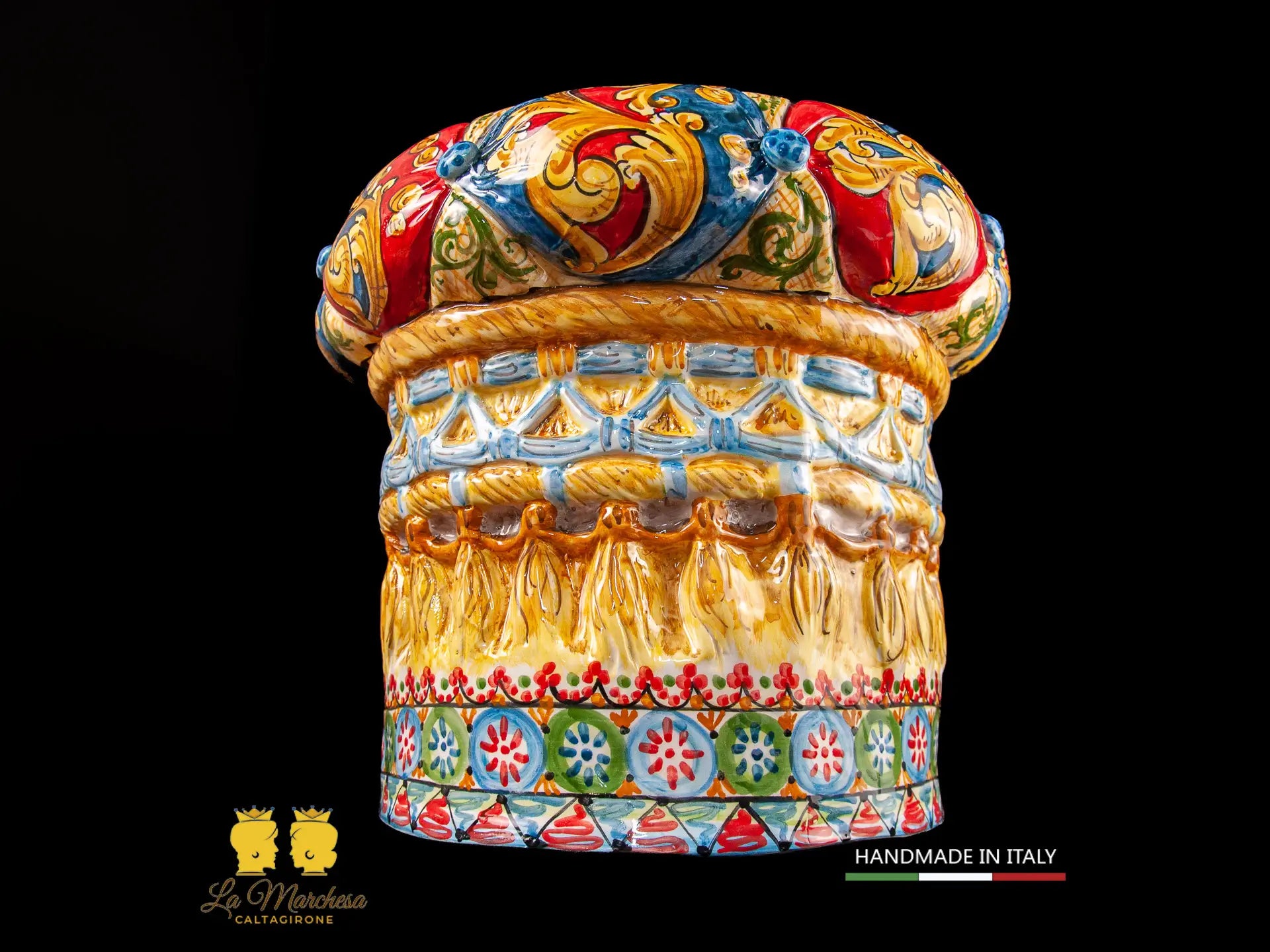 Pouf in Ceramica di Caltagirone design 45cm