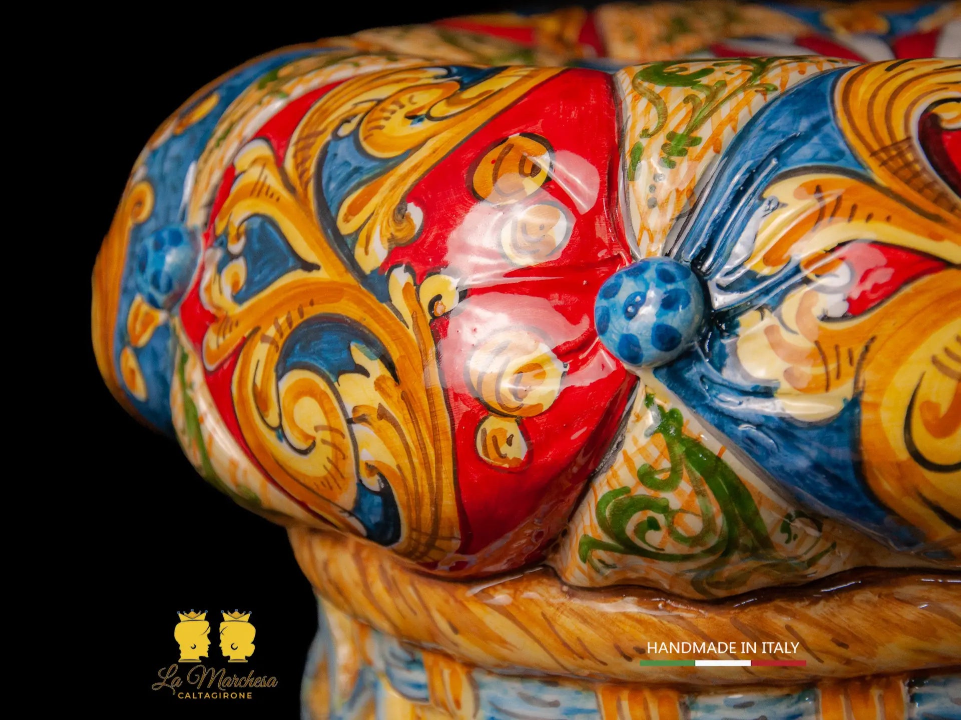 Pouf in Ceramica di Caltagirone design 45cm