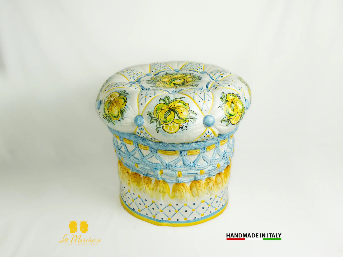 Pouf in Ceramica di Caltagirone design 45cm