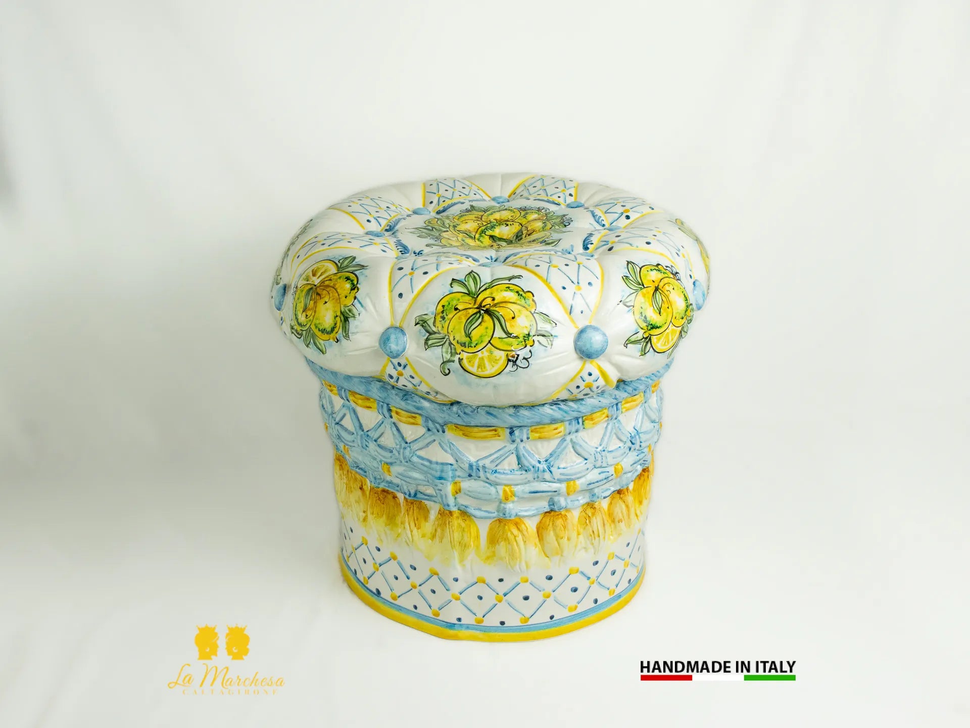 Pouf in Ceramica di Caltagirone design 45cm