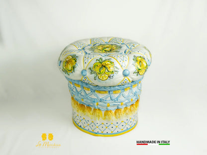 Pouf in Ceramica di Caltagirone design 45cm