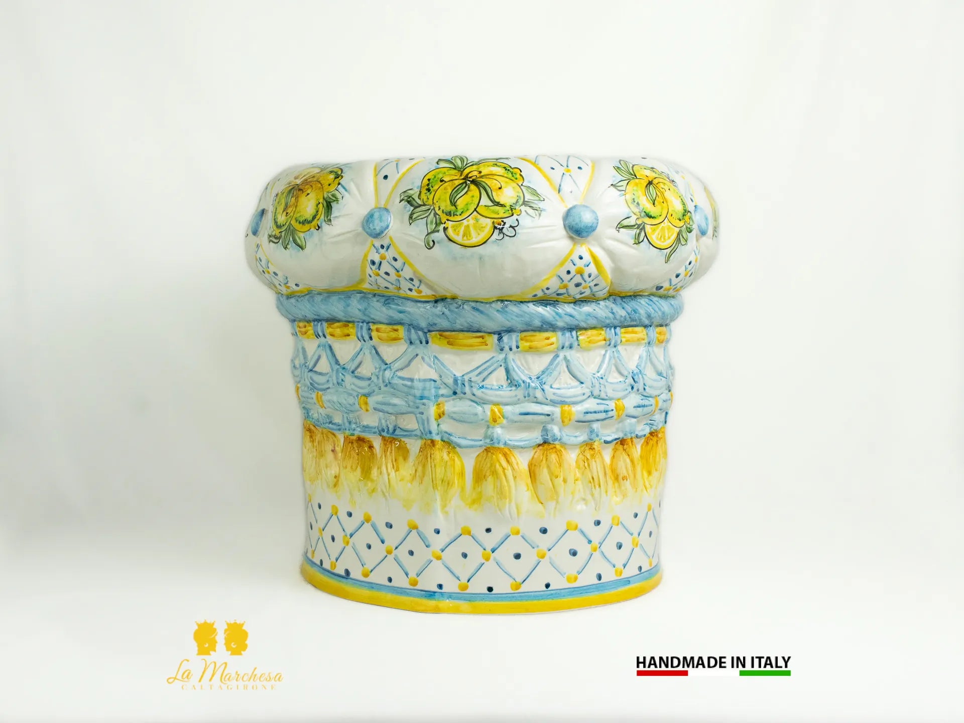 Pouf in Ceramica di Caltagirone design 45cm