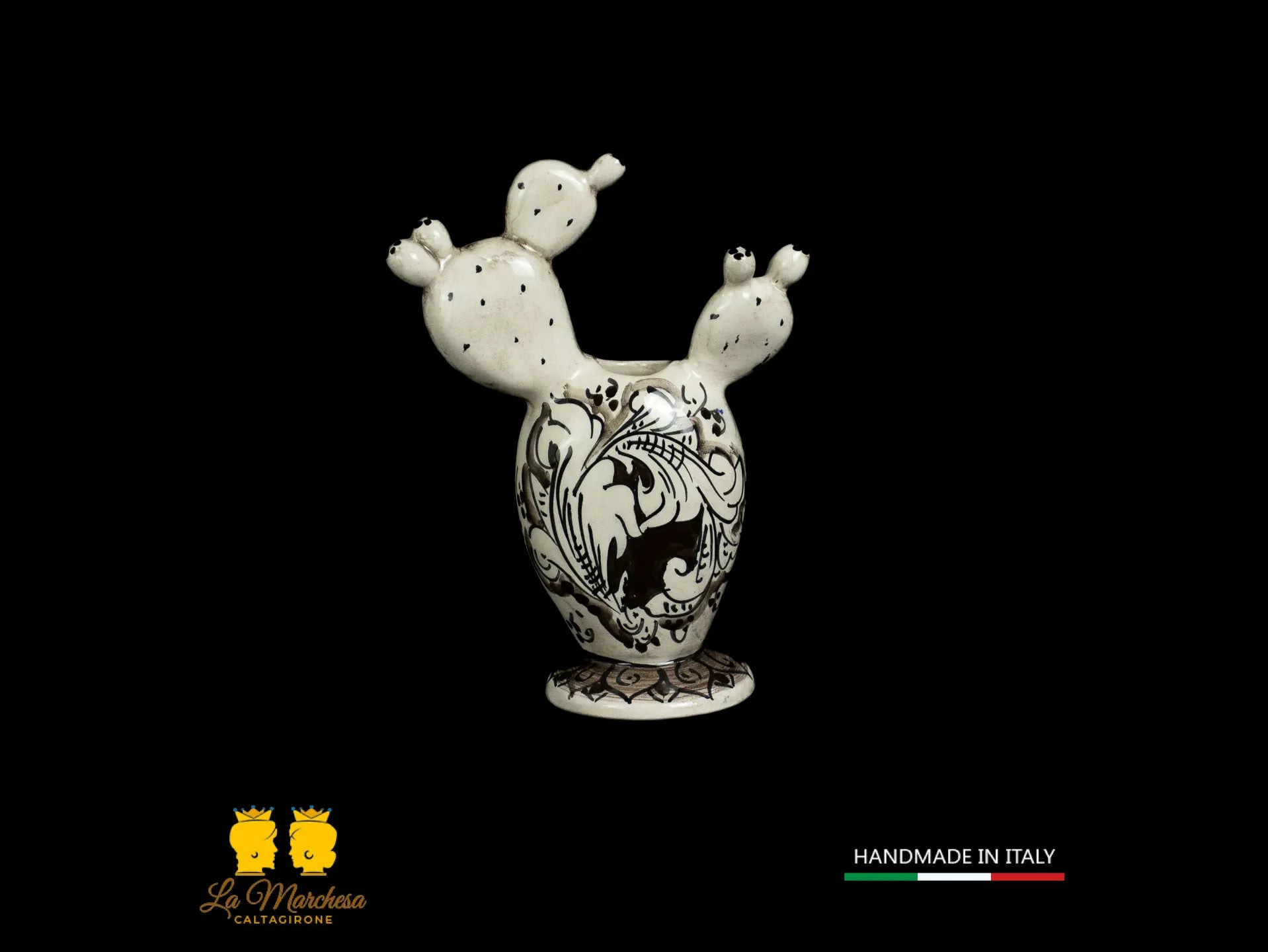 Profumatore ambiente in Ceramica di Caltagirone Fichi d'india decorati a mano