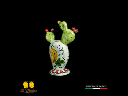 Profumatore ambiente in Ceramica di Caltagirone Fichi d'india decorati a mano