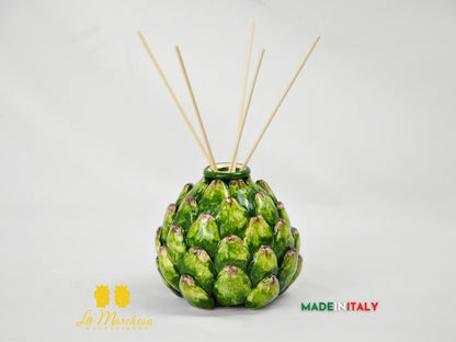 Profumatore Ambiente Carciofo in Ceramica di Caltagirone 12cm
