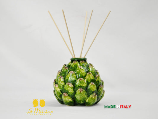 Profumatore Ambiente Carciofo in Ceramica di Caltagirone 12cm
