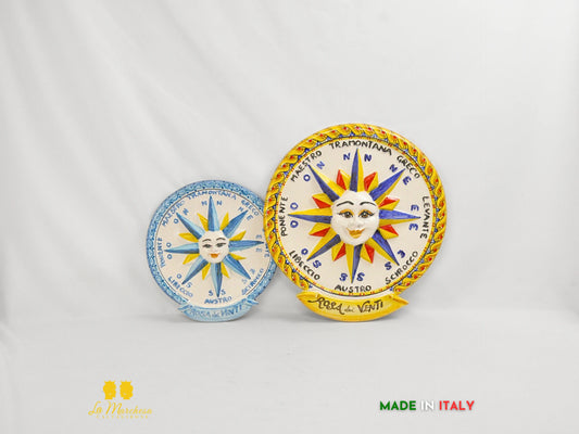 rose dei venti in ceramica