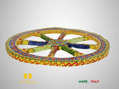 Ruota di Carro Decorata in Ceramica di Caltagirone (2)