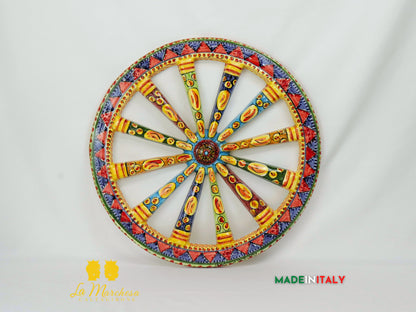 Ruota di Carro Decorata in Ceramica di Caltagirone - Vari Modelli