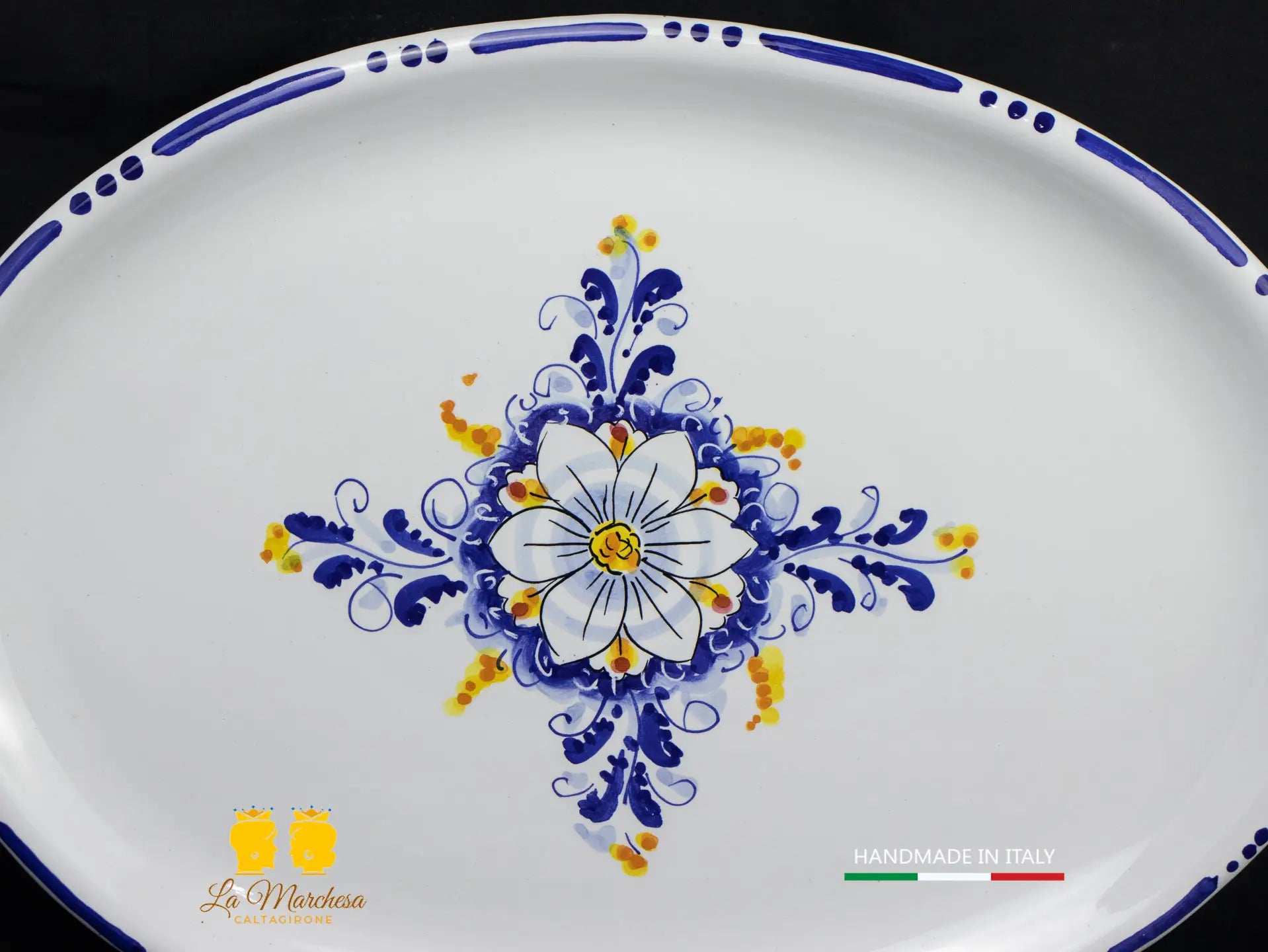 antipastiera in ceramica di caltagirone
