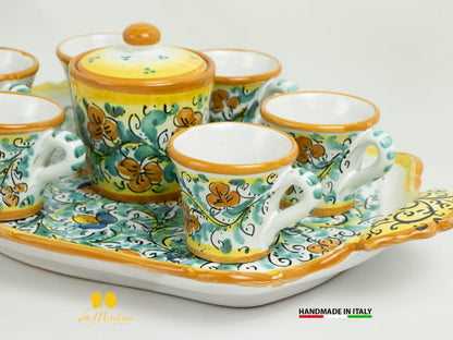 Tete a Tete servizio caffè da 6 tazzine Ceramica di Caltagirone