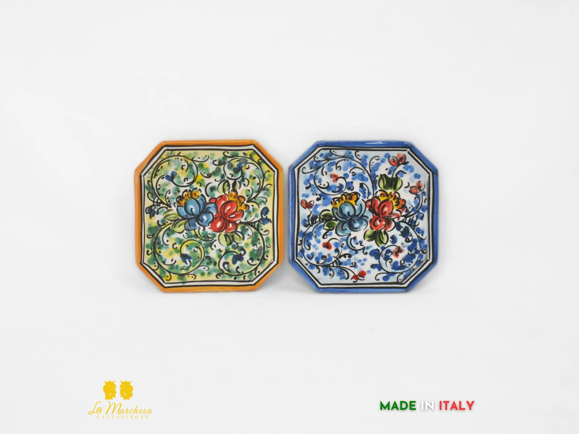 Sottopentola ceramica di Caltagirone decorato a mano