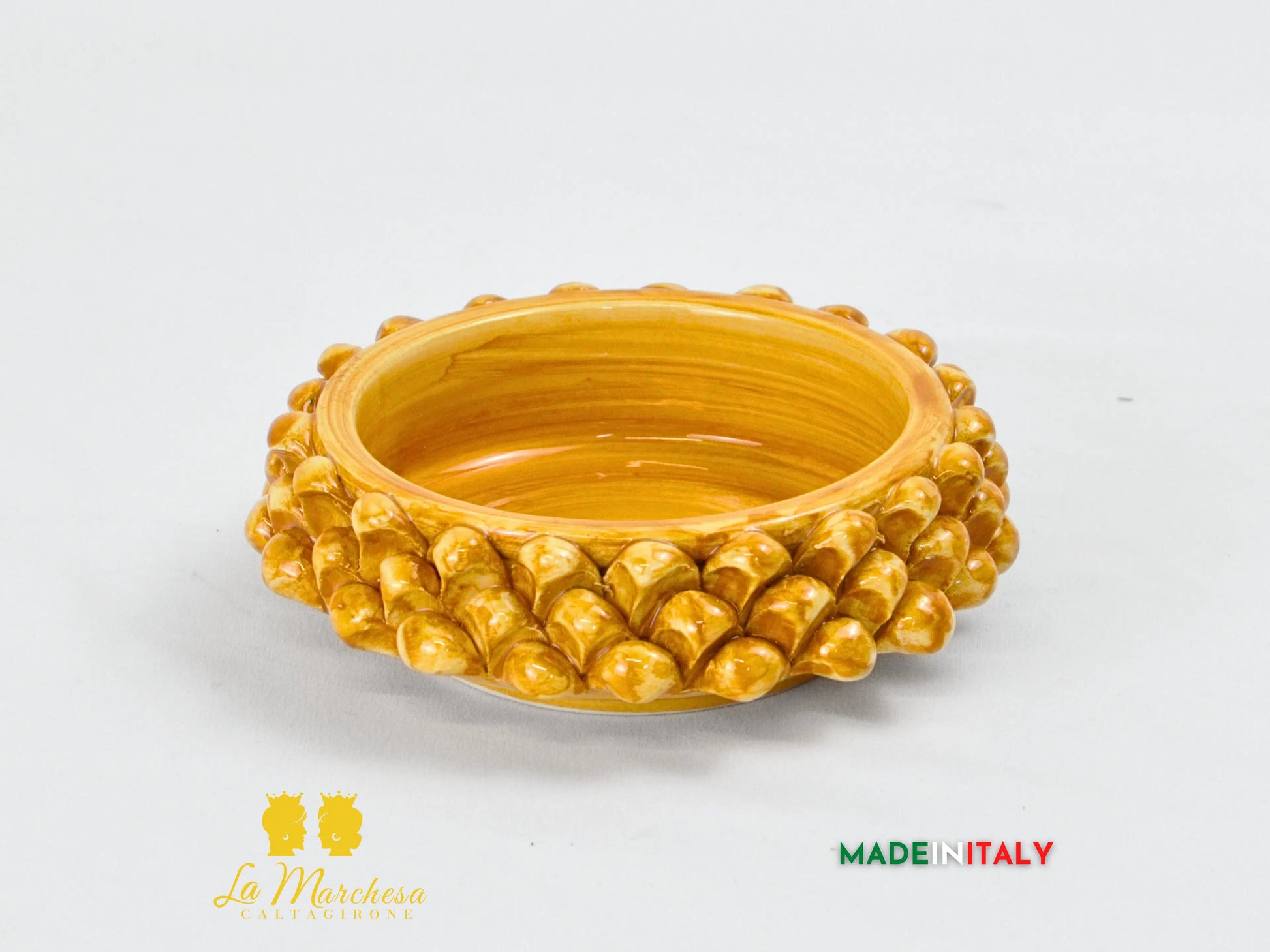Ciotola in Ceramica di Caltagirone Pigna 13cm - vari colori