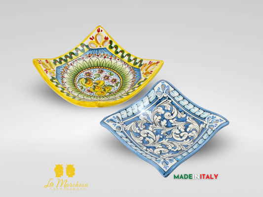 Svuotatasche Decorato in Ceramica di Caltagirone - Vari Modelli