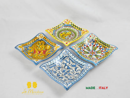 Svuotatasche Decorato in Ceramica di Caltagirone - Vari Modelli