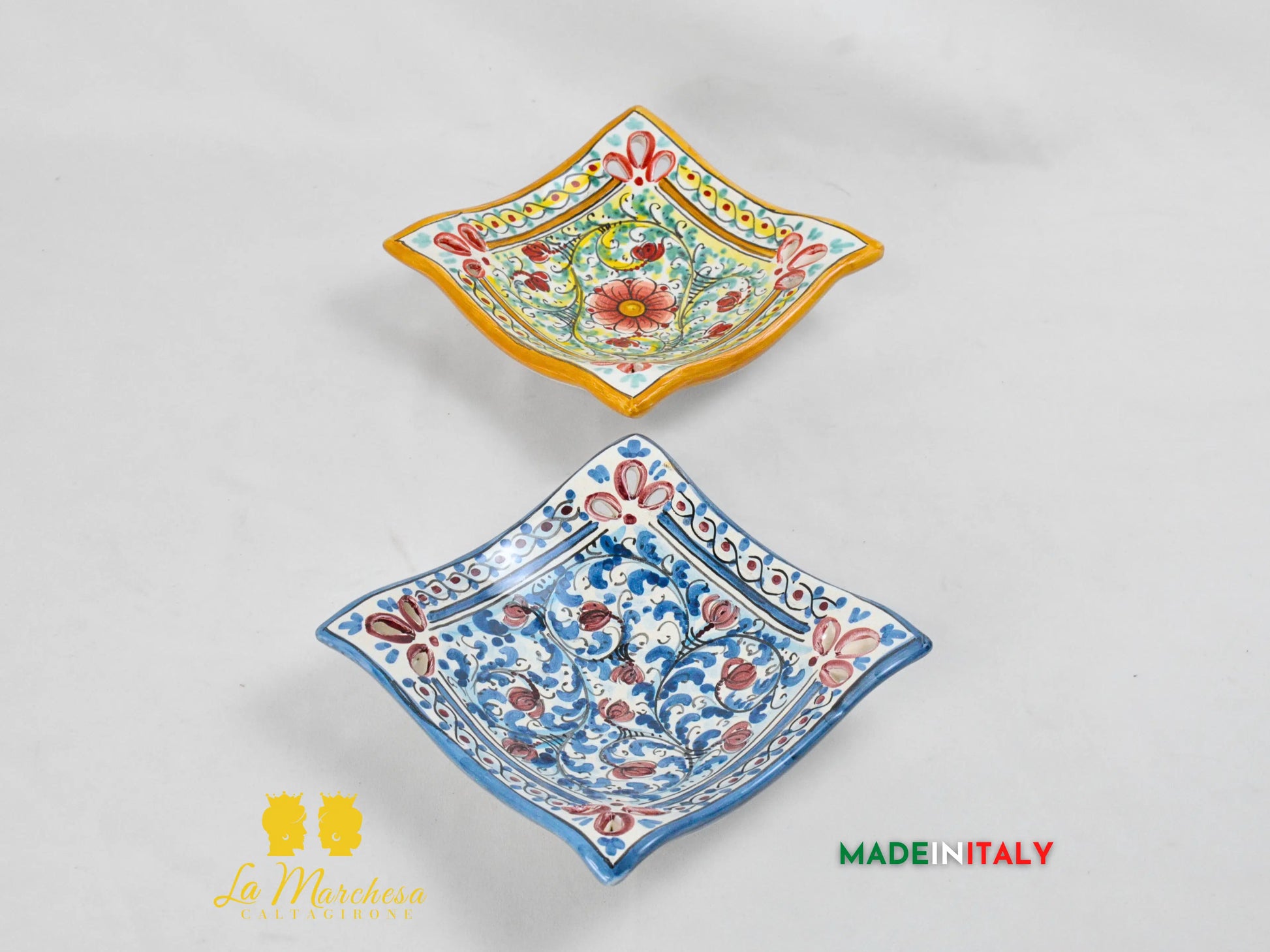 Svuotatasche Decorato in Ceramica di Caltagirone - Vari Modelli