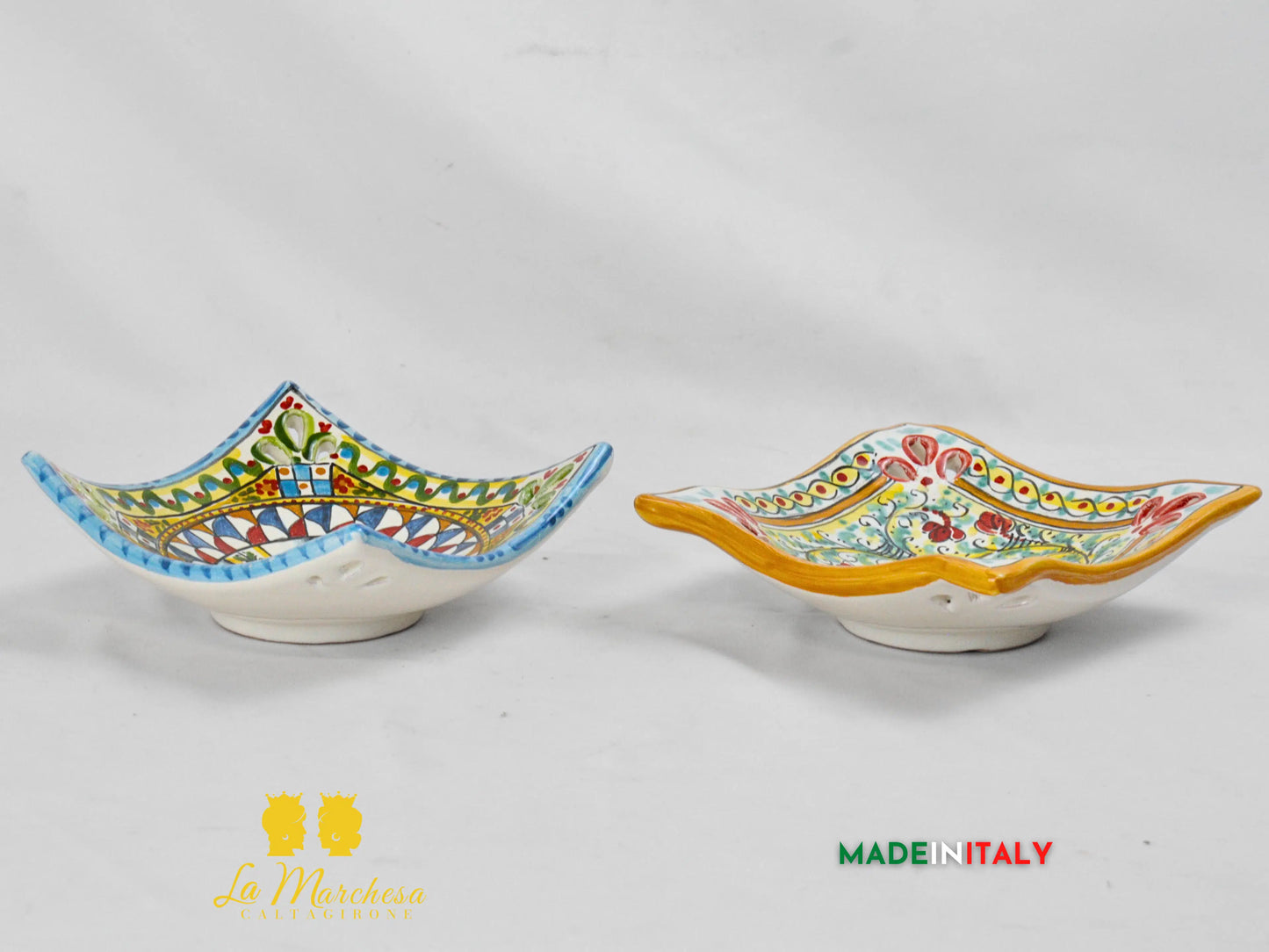 Svuotatasche Decorato in Ceramica di Caltagirone - Vari Modelli