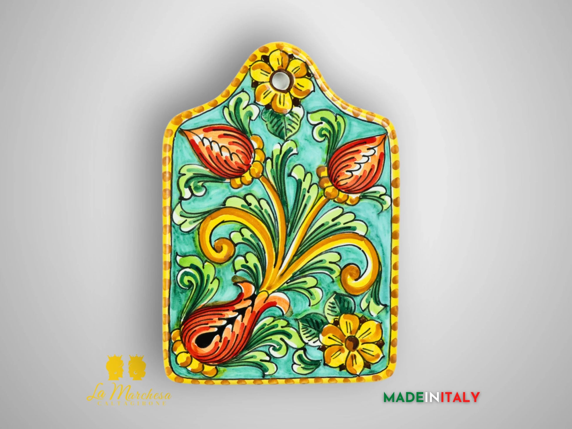 Tagliere Decorato in Ceramica di Caltagirone (2)