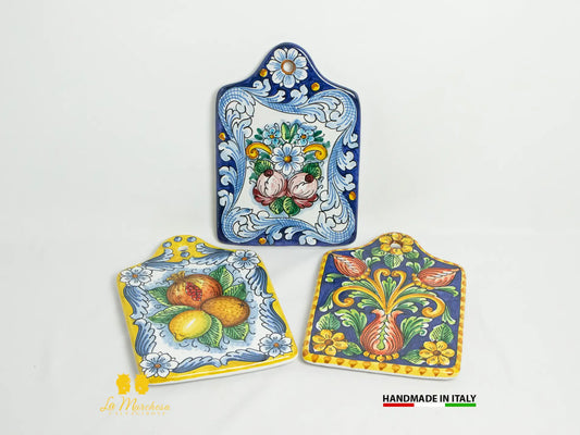 Tagliere in Ceramica di Caltagirone decorato rettangolare 25cm