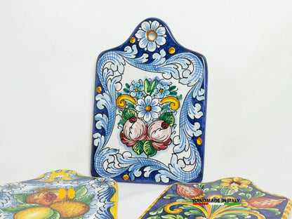 Tagliere in Ceramica di Caltagirone decorato rettangolare 25cm