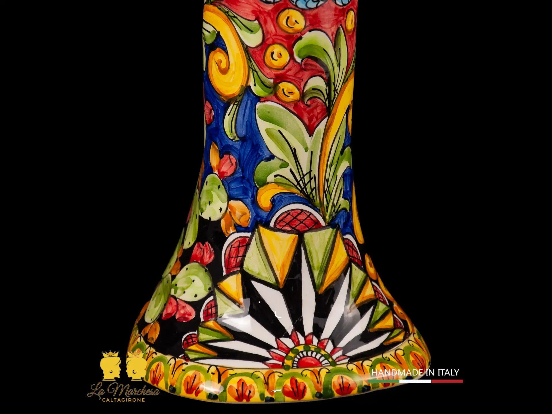 OUTLET - Testa di Moro in Ceramica di Caltagirone design carretto limomi 42cm