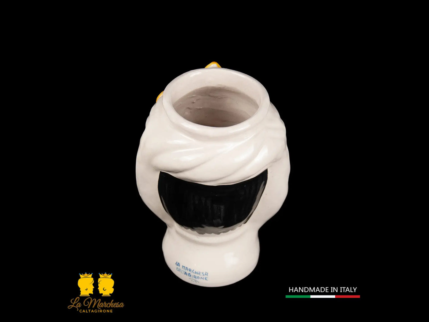 Testa di Moro in Ceramica di Caltagirone con profumo Zuma Zagara di Sicilia Colonia