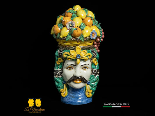 Testa di Moro Uomo Classica cesto frutta h52