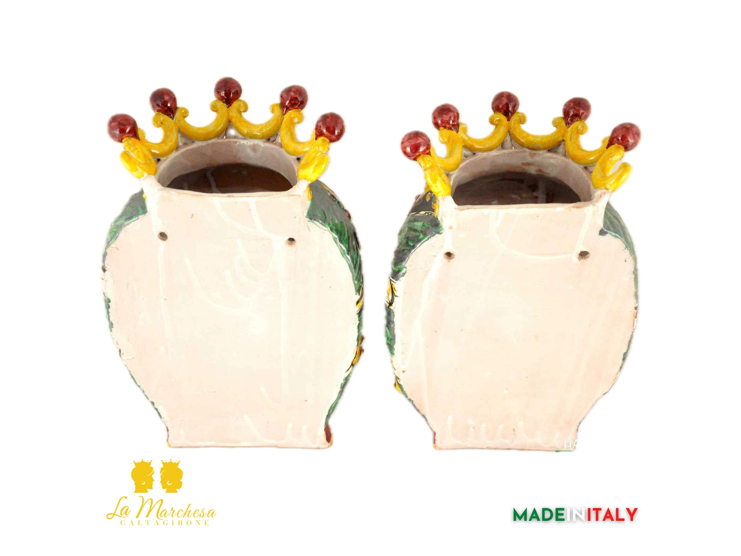 Coppia di Teste di Moro in Ceramica di Caltagirone da parete - Vari Modelli