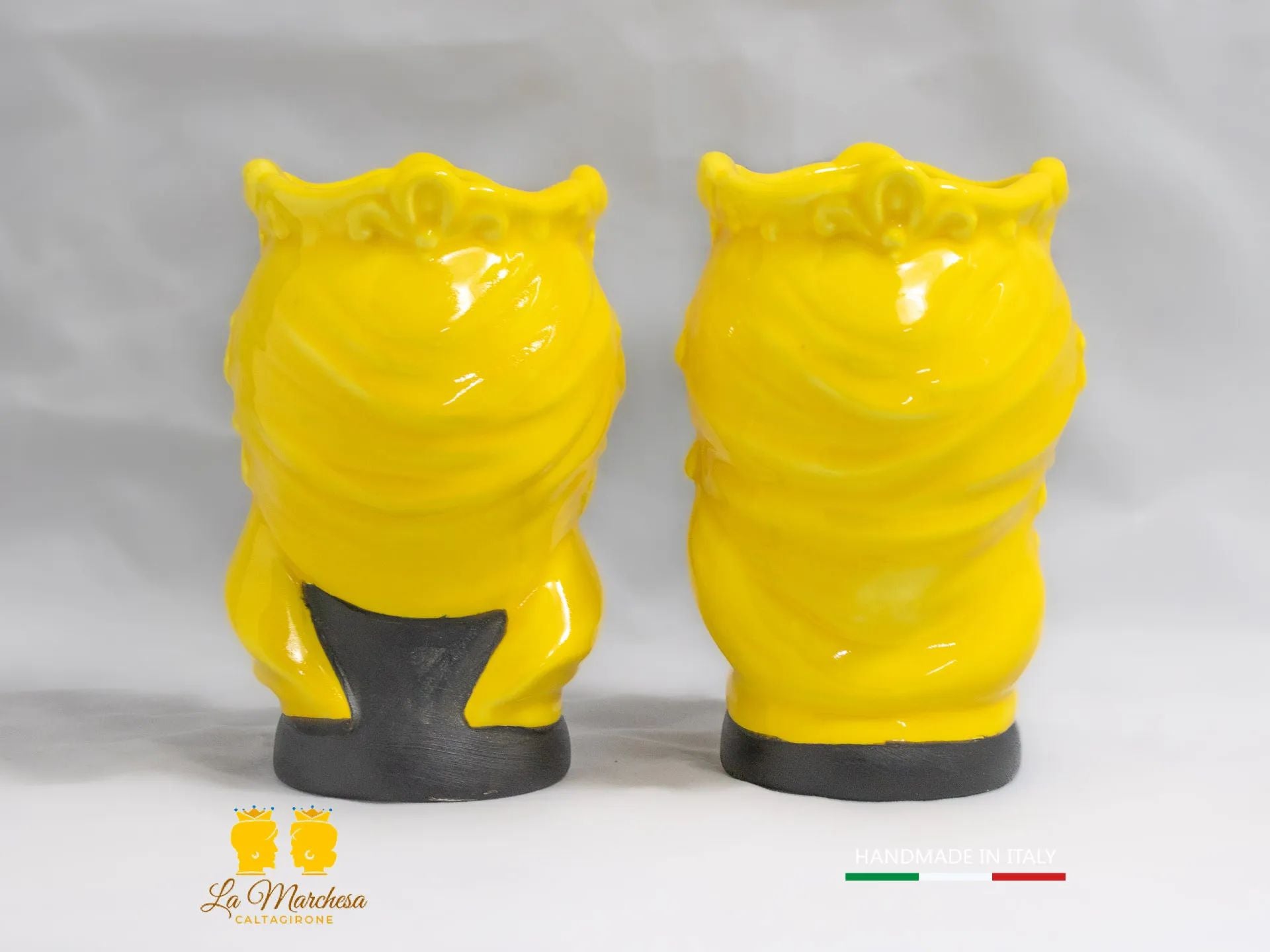 Teste di Moro Satinato in Ceramica di Caltagirone 15cm - Colori Assortiti