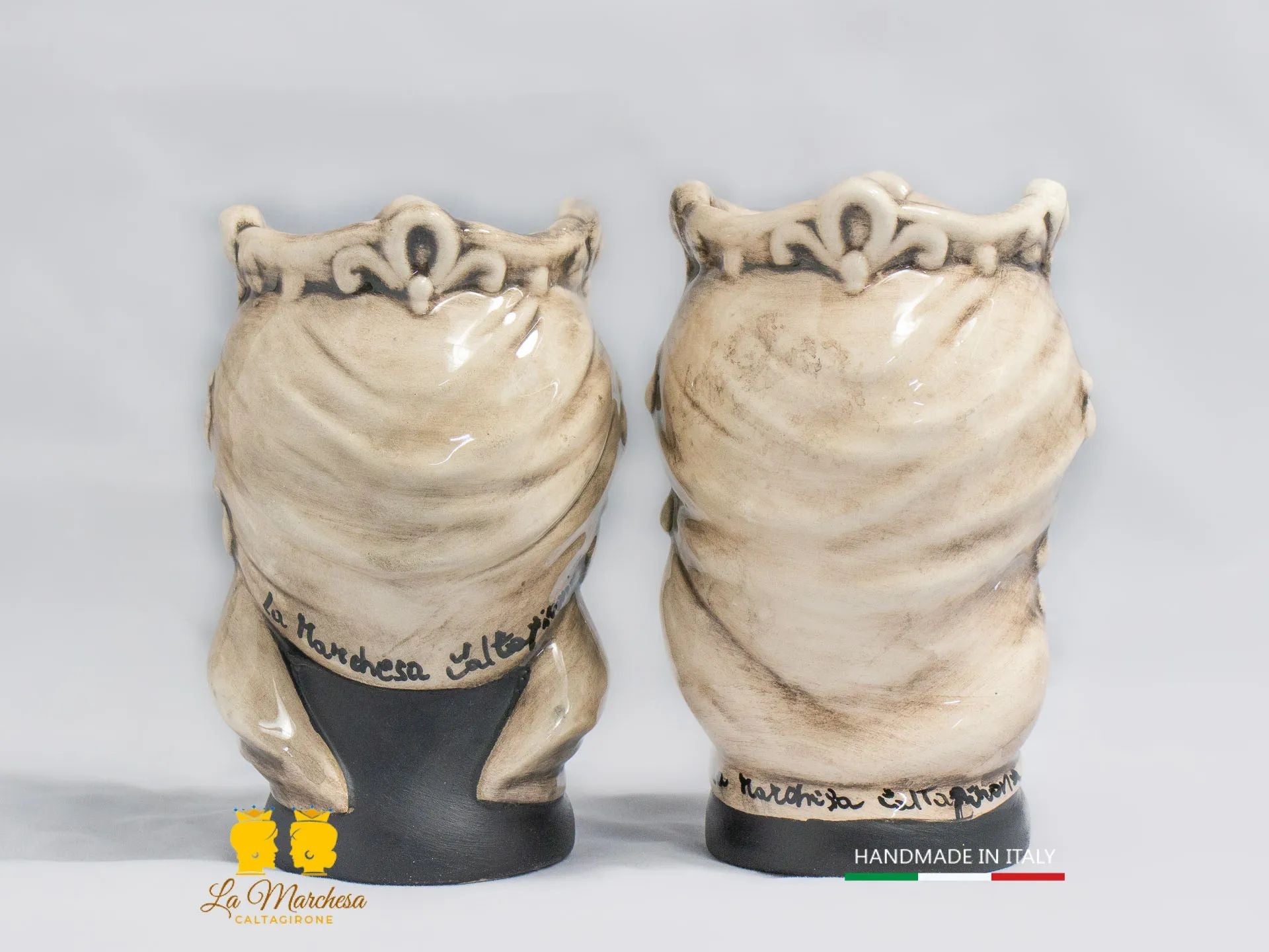 Teste di Moro Satinato in Ceramica di Caltagirone 15cm - Colori Assortiti