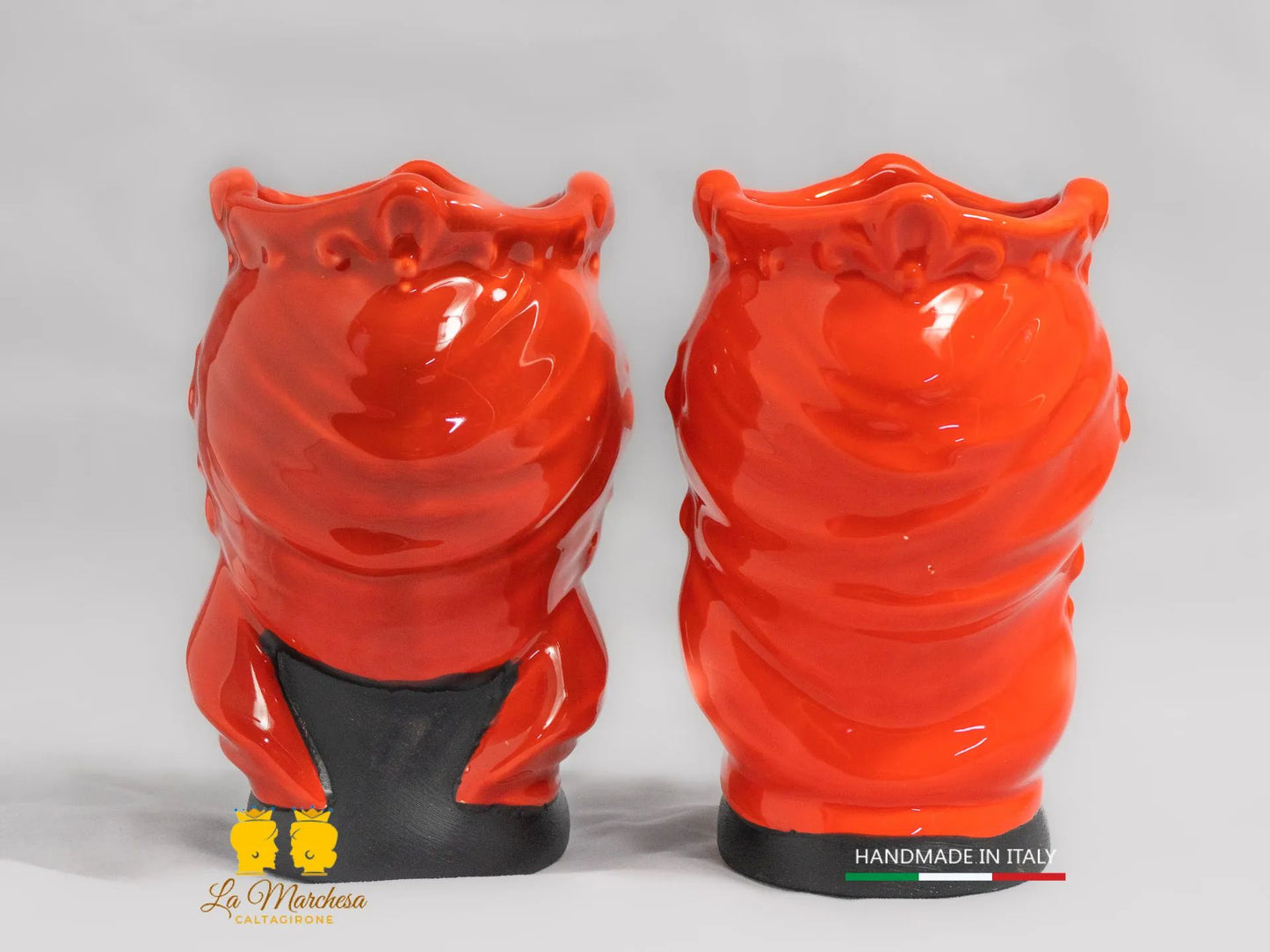 Teste di Moro Satinato in Ceramica di Caltagirone 15cm - Colori Assortiti